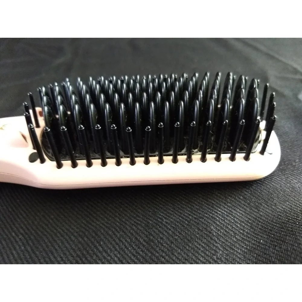 L'ange Hair‎ Straightening Brush Pink Ceramic Heated Styling Tool